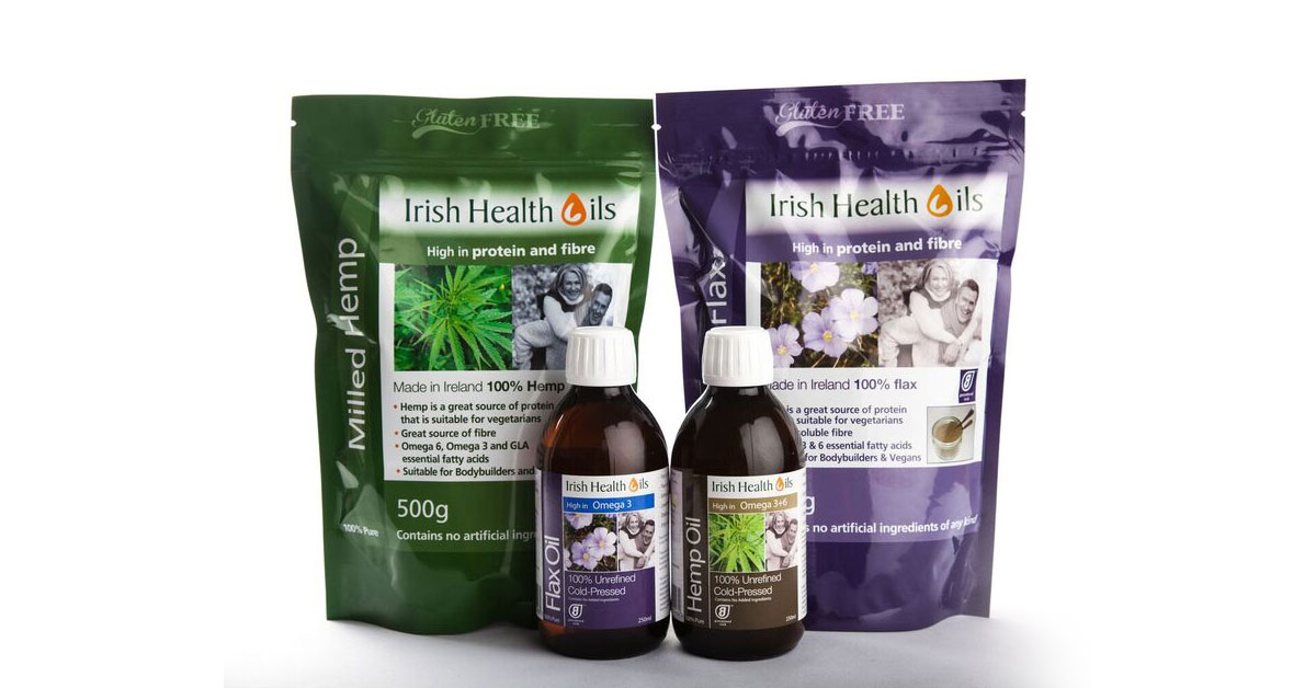 Milled Hemp & Hemp Seeds Oild + Milled Flax & Flax Oil - Irish Health Oils